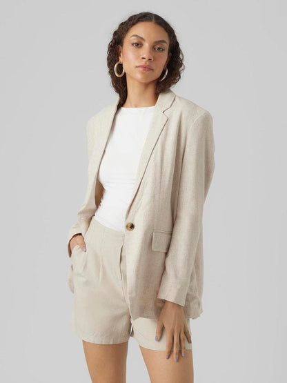 Blazer - Vero Moda Vmvera Ls Linen Blazer