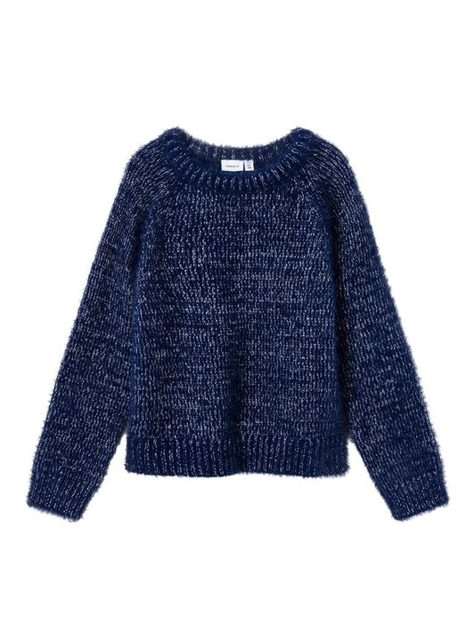 PULLOVER - NAME IT NKFOFEATHER LS SHORT KNIT