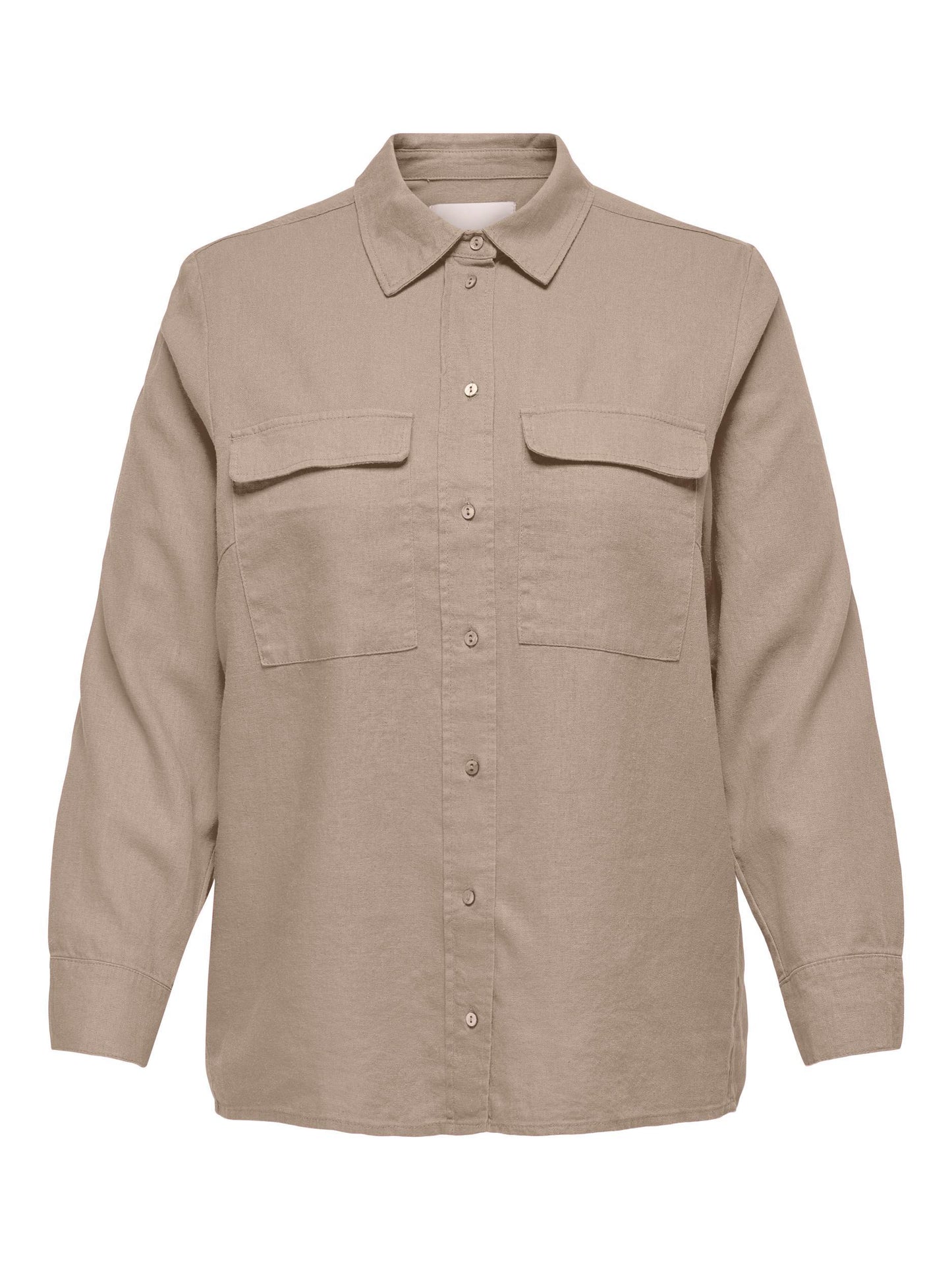 Camicia Carcaro L/S Ovs Linen Shirt Woven Only Carmakoma