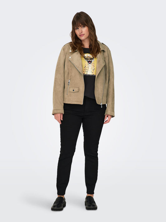 Only Carmakoma - Giacca - Donna curvy | carscootie faux suede biker jacket otw