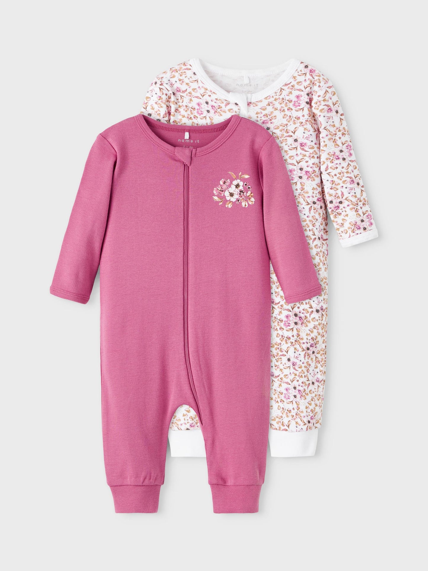 Pigiama Nbfnightsuit 2P Zip Rose Flower Noos Name It