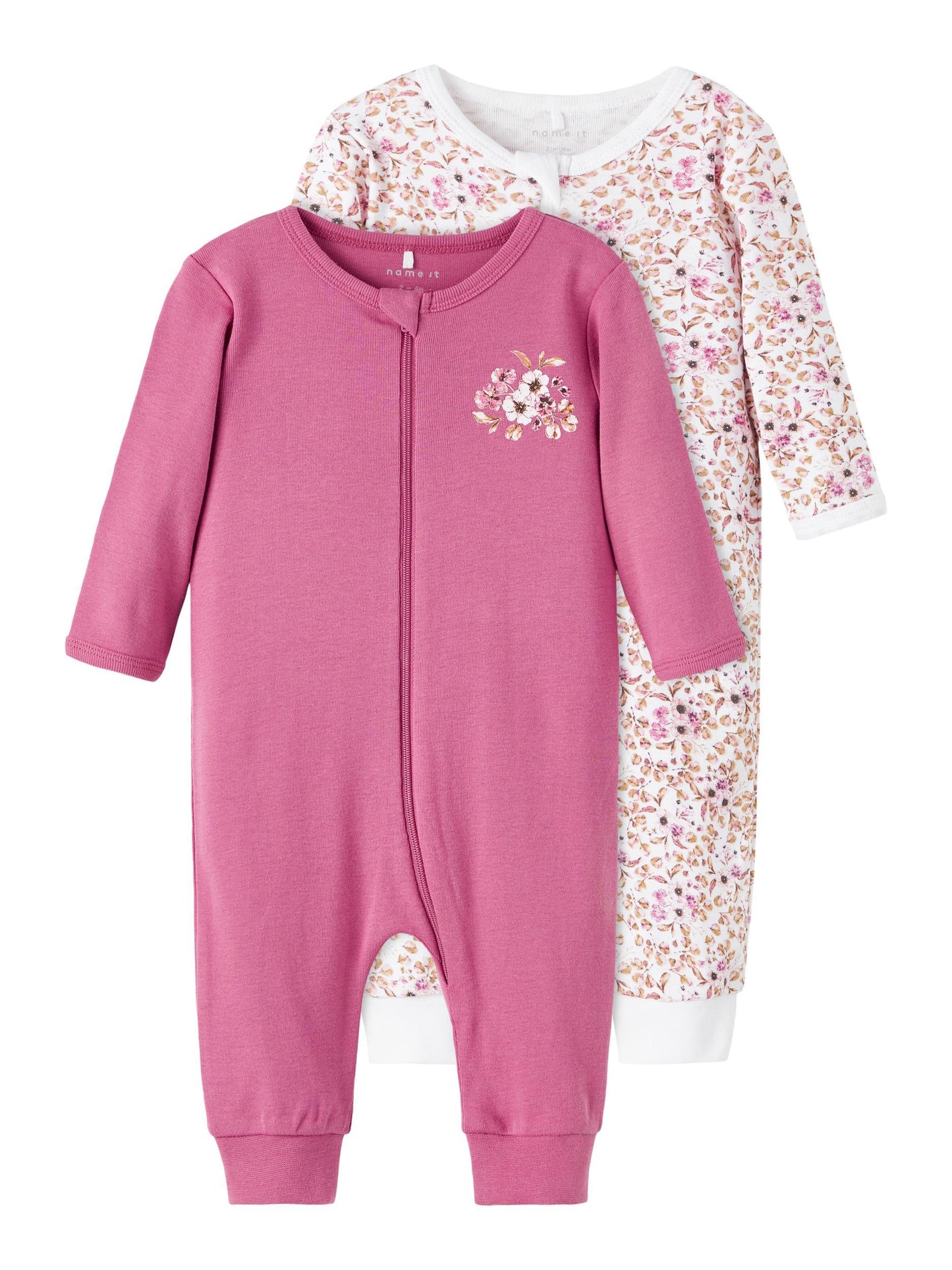 Pigiama Nbfnightsuit 2P Zip Rose Flower Noos Name It