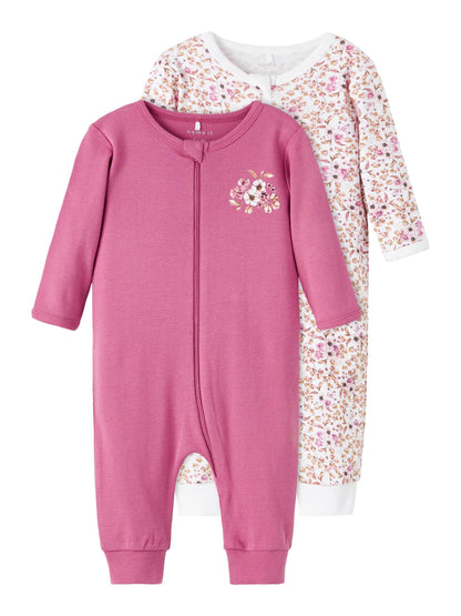 Pigiama Nbfnightsuit 2P Zip Rose Flower Noos Name It