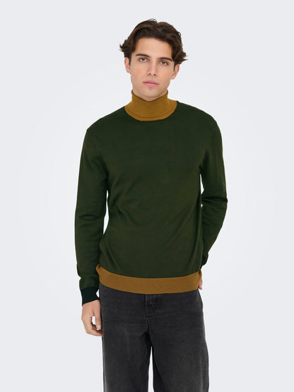 Maglione Wyler Life Reg 14 Cb Roll Knit Only & Sons