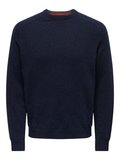 Maglione Edward Reg 7 Wool Crew Knit Only & Sons