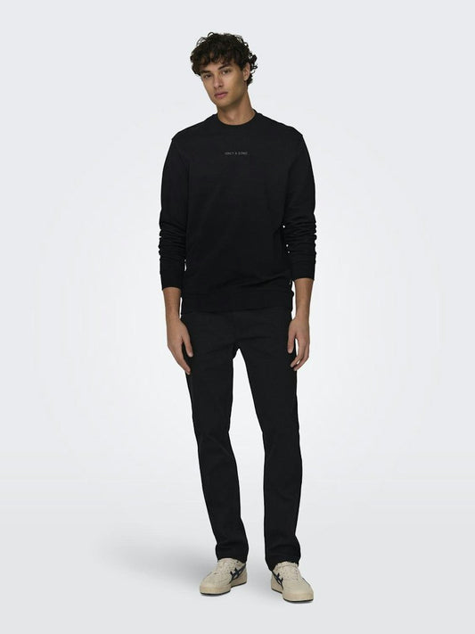 Only & Sons - Felpa - Uomo | onslevi life reg text crew neck sweat