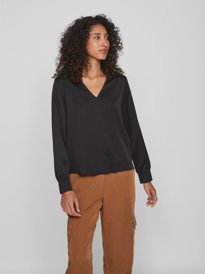 Top Viellette Vneck L/S Noos Vila