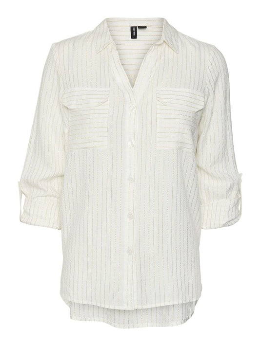 CAMICIA - VERO MODA VMBUMPY LS GLITTER SHIRT WVN GA NOOS