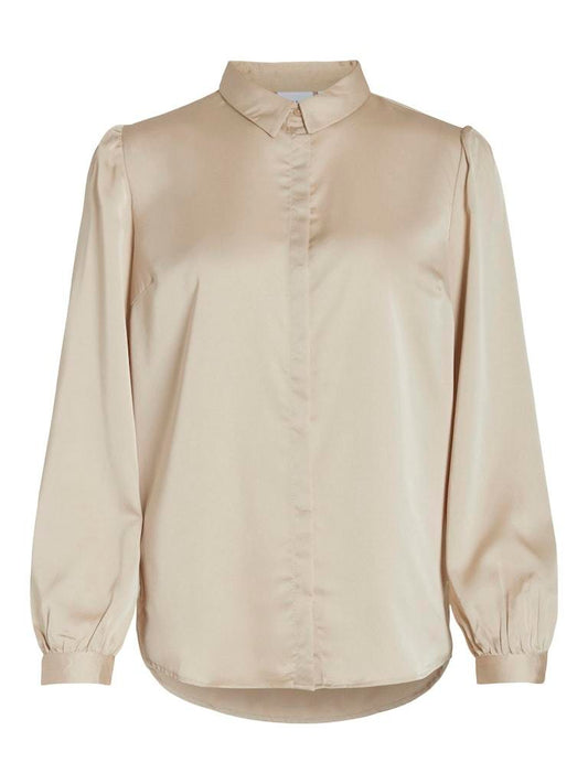 Camicia - Vila Viellette Satin L/S Shirt - Noos