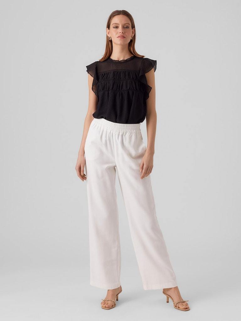 Trousers - Vero Moda Vmcarmen Hw Wide Pull-On Pant Noos