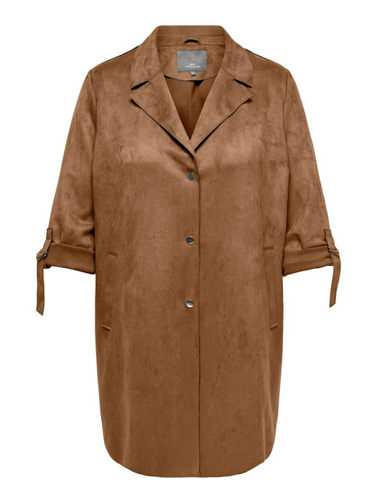 GIACCA - ONLY CARMAKOMA CARJOLINE FAUX SUEDE COAT OTW