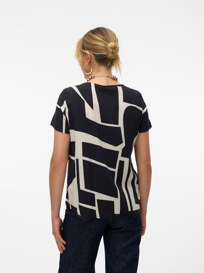 Vero Moda - T-shirt - Donna | vmeasy joy s/s top wvn ga