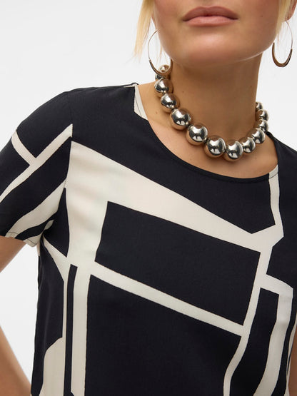 Vero Moda - T-shirt - Donna | vmeasy joy s/s top wvn ga
