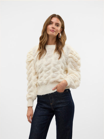Vero Moda - Pullover - Donna | vmeileen ls o-neck short pullover ga