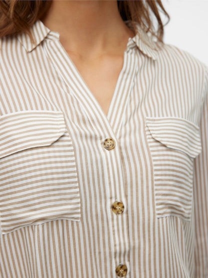 Vero Moda - Camicia - Donna | vmbumpy l/s shirt new wvn ga noos