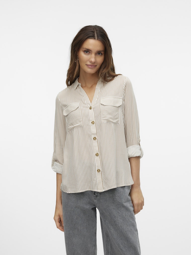 Vero Moda - Camicia - Donna | vmbumpy l/s shirt new wvn ga noos