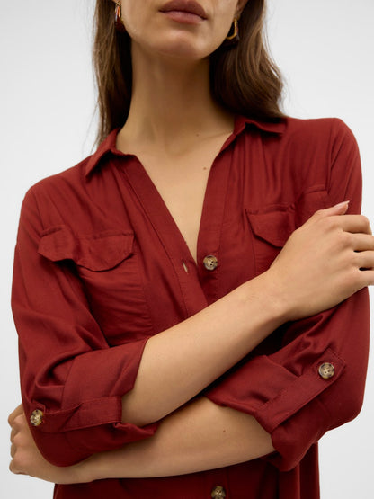 Vero Moda - Camicia - Donna | vmbumpy l/s shirt new wvn ga noos