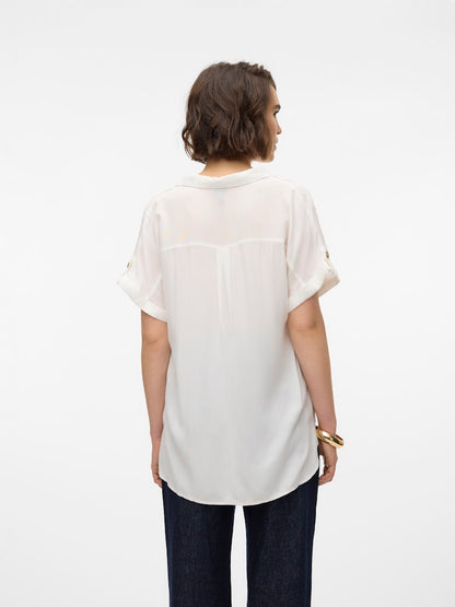 Vero Moda - Camicia - Donna | vmbumpy ss shirt wvn ga noos