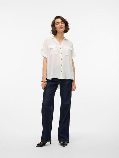 Vero Moda - Camicia - Donna | vmbumpy ss shirt wvn ga noos
