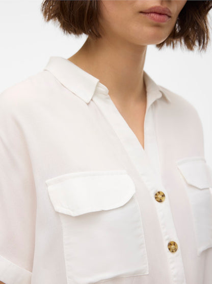 Vero Moda - Camicia - Donna | vmbumpy ss shirt wvn ga noos
