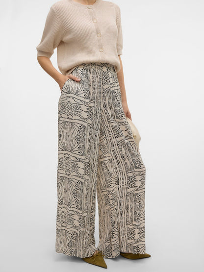 Vero Moda - Pantalone - Donna | vmmenny hw wide pants wvn ga