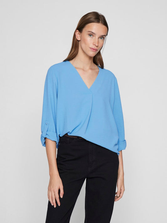 Vila - Blusa - Donna | vijosa 3/4 v-neck top - noos