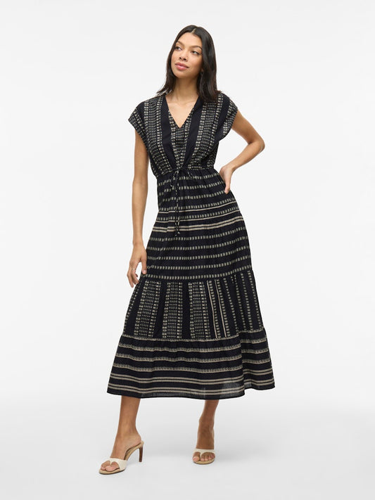 Vila - Vestito donna | visavila v-neck s/l ancle dress