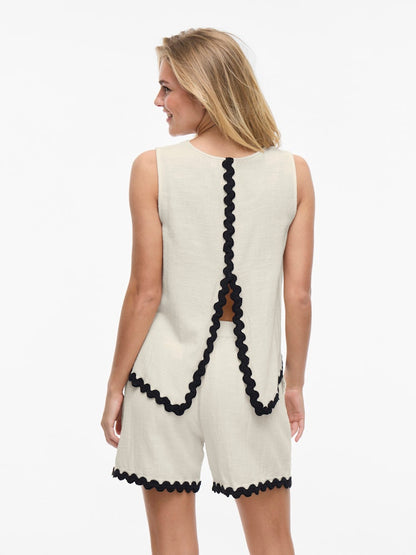 Vila - Top - Donna | vimanda wavy o-neck s/l top