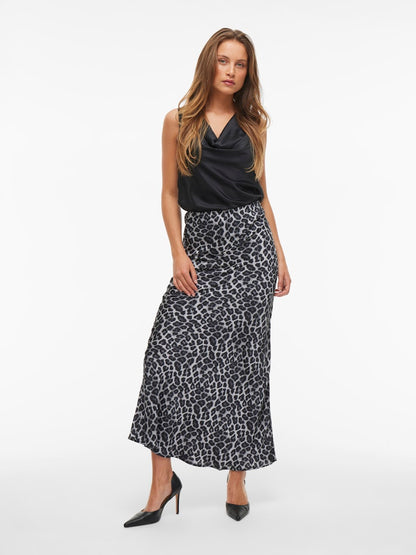 Vila - Gonna longuette - Donna | visahra hw ankle leo skirt/ka