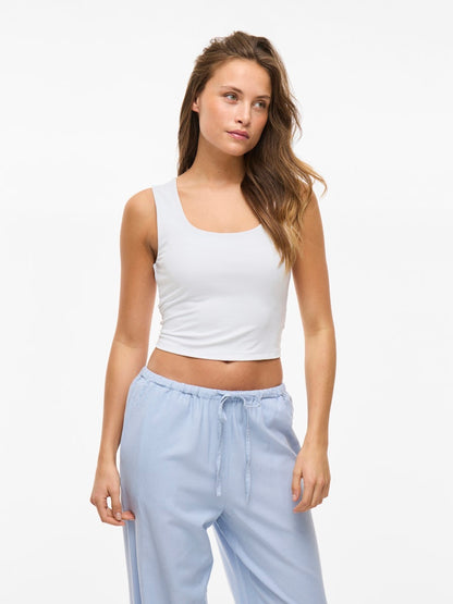 Vila - Canotta - Donna | vikenza u-neck s/l crop tank top rev