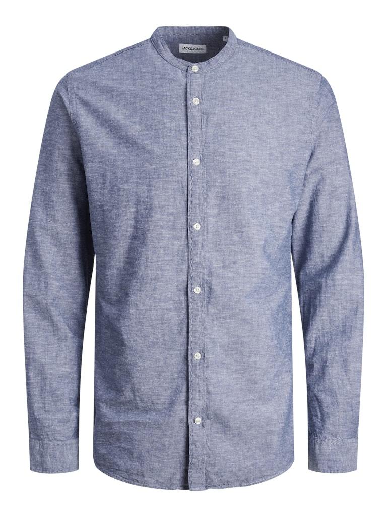 CAMICIA - JACK&JONES JJELINEN BLEND BAND SHIRT LS SN