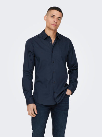 Camicia Andy Slim Easy Iron Poplin Shirt Noos Only & Sons