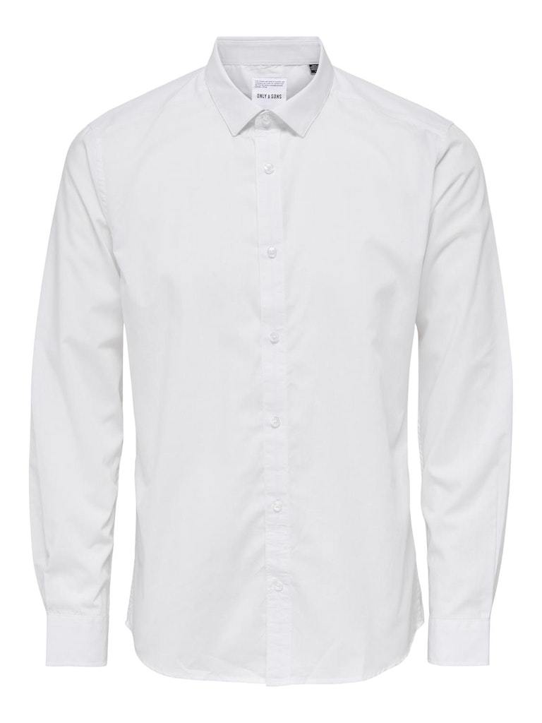 CAMICIA - ONLY & SONS ONSSANE LIFE SLIM LS SOLID POPLIN SHIRT