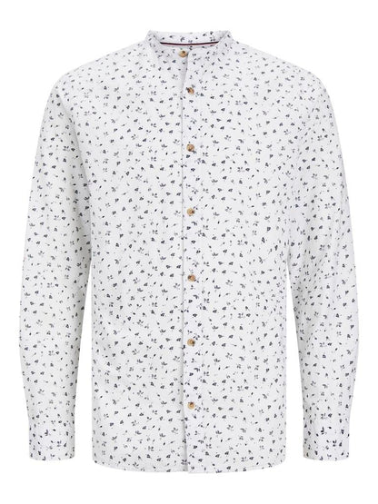 Camicia - Jack&Jones Jjlinen Blend Band Aop Shirt Ls