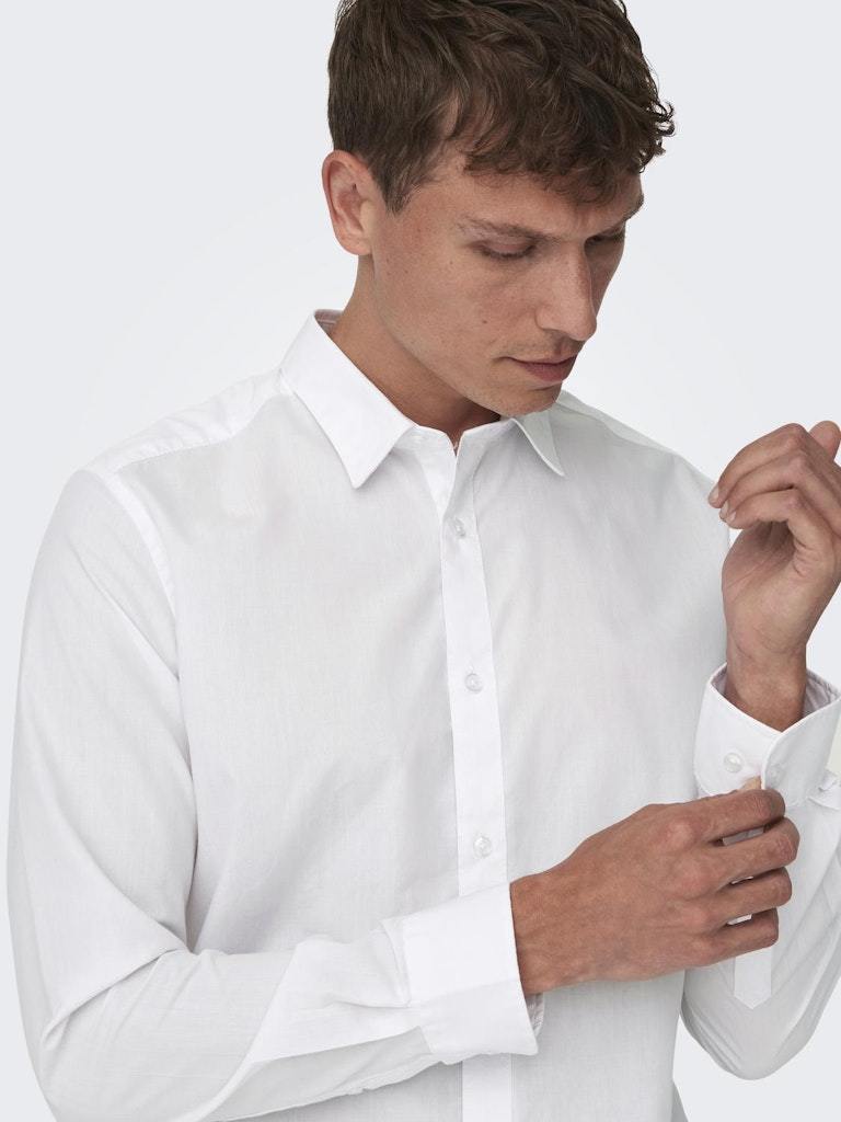 CAMICIA - ONLY & SONS ONSSANE LIFE SLIM LS SOLID POPLIN SHIRT