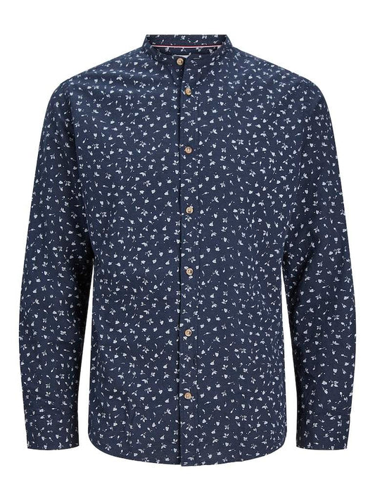 Camicia - Jack&Jones Jjlinen Blend Band Aop Shirt Ls