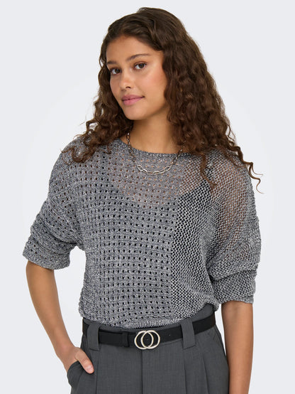 Only - Pullover - Donna | onlnora ls short glitter oneck knt