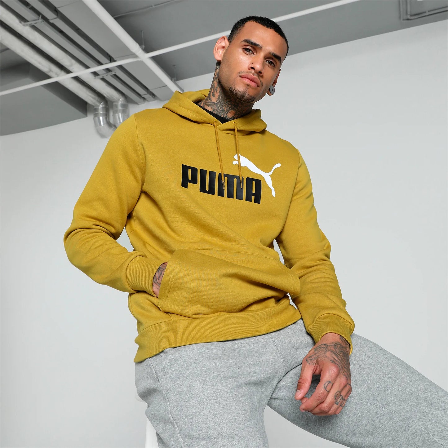 FELPA - PUMA FELPA ESS+ 2 COL BIG LOGO HOODIE FL