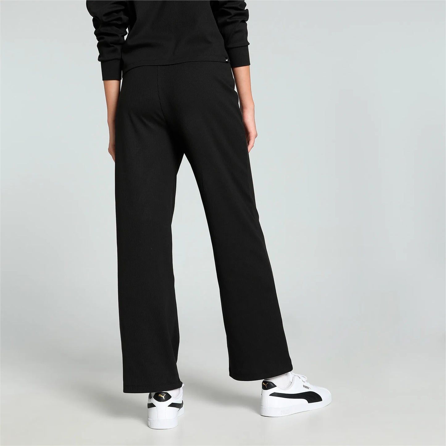 PANTALONE - PUMA PANTALONE ESS ELEVATED HIGH-WAIST STRAIGHT LEG PAN